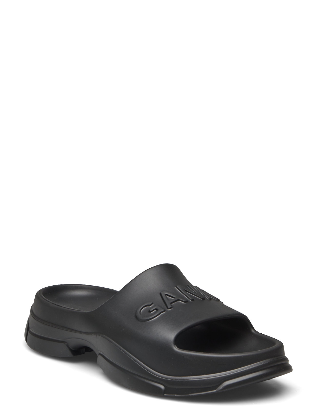 Light Weight Designers Summer Shoes Sandals Pool Sliders Black Ganni