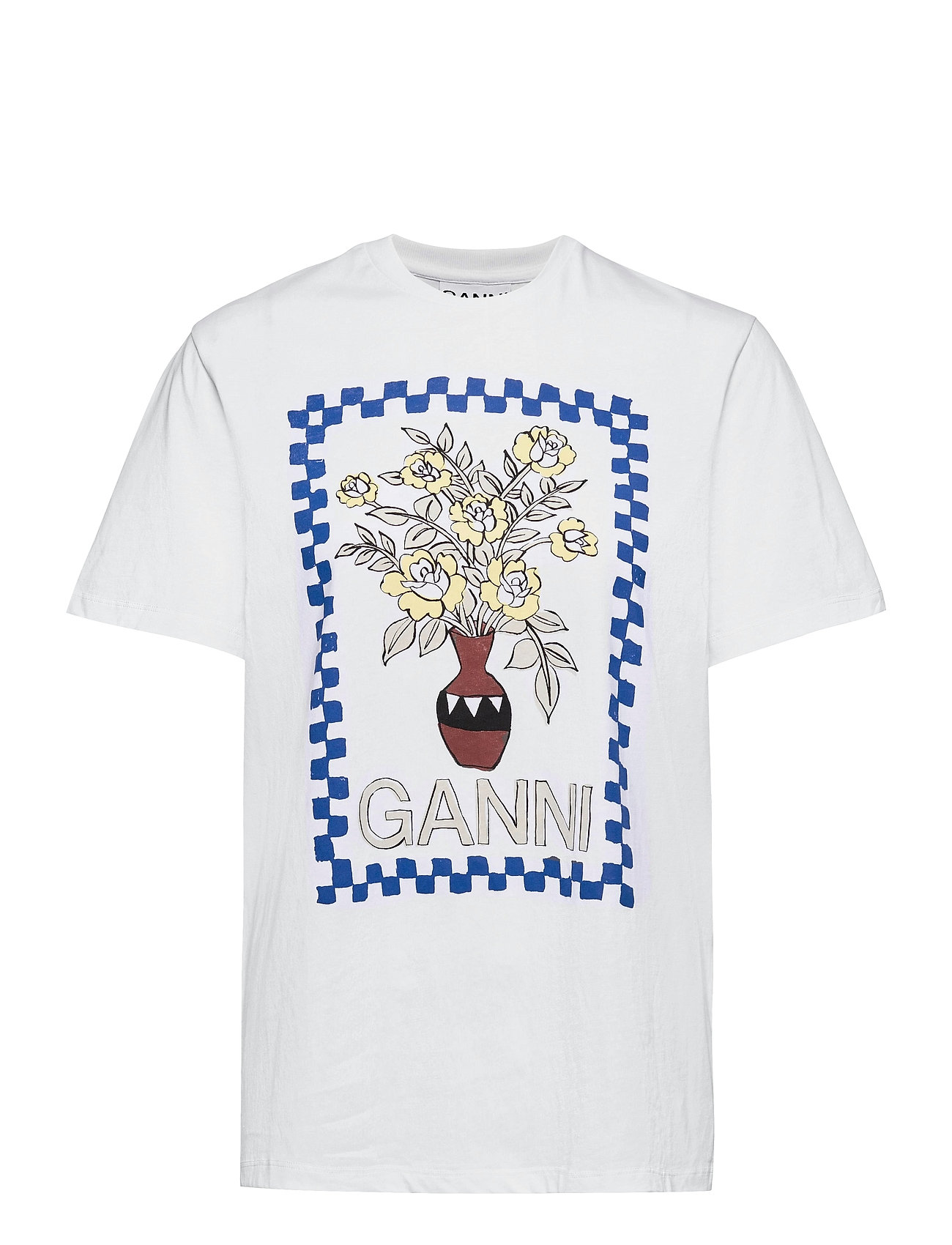 Ganni t-shirts & toppe – Basic Cotton Jersey T-shirt Top Hvid til dame Hvid - Pashion.dk