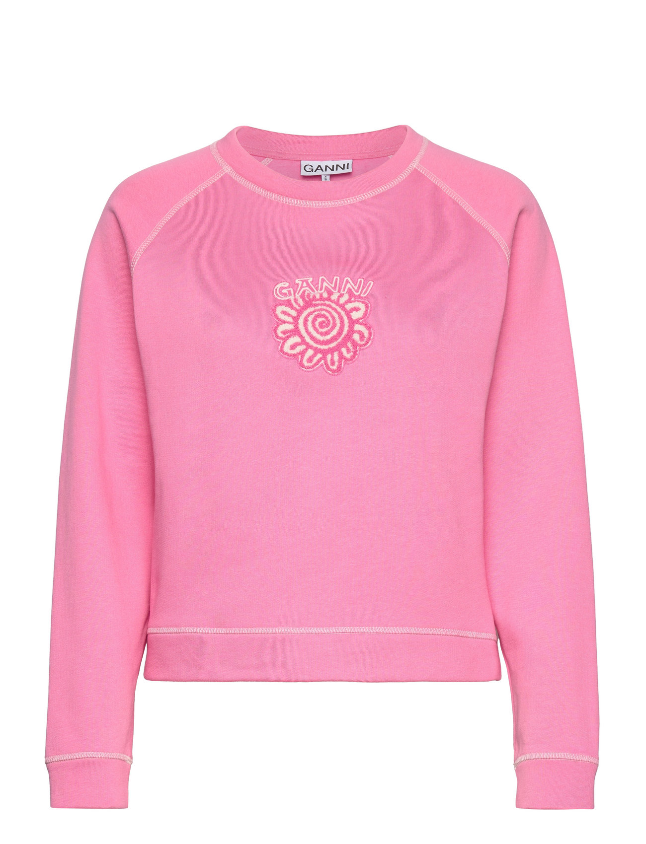 Isoli Raglan Solid Sweatshirt Tops Sweat-shirts & Hoodies Sweat-shirts Pink Ganni