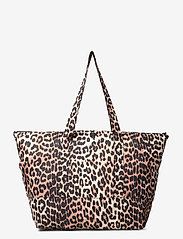 Ganni - Recycled Tech Fabric Bags - tote bags - leopard - 1