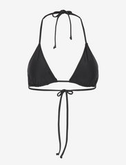 Recycled Core Solid String Bikini Top - BLACK