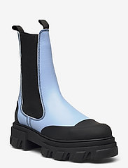 Ganni - Calf Leather - chelsea støvler - placid blue - 0