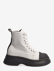 Ganni - Creepers Textile Lace Up Boot - høje sneakers - egret - 1