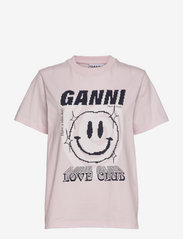 Basic Jersey Smiley O-neck Relaxed T-shirt - LIGHT LILAC