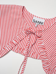 Ganni - Stripe Cotton Frill Collar - accessories - thin stripe orangedotcom - 2