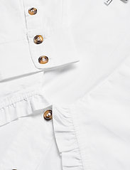 Ganni - V-Neck Shirt - langærmede bluser - bright white - 2