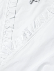 Ganni - Cotton Poplin Short Sleeve Wrap Shirt - kortærmede bluser - bright white - 2