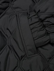 Ganni - Recycled Ripstop Quilt Frill Coat - forårsjakker - black - 3