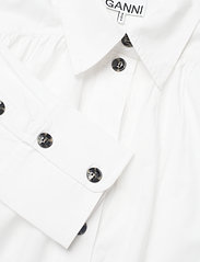 Ganni - Broderie Anglaise Wide Mini Shirt Dress - sommerkjoler - bright white - 2