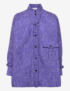 3D Jacquard Oversized Shirt - apģērbs - blue iris