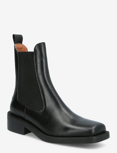Squared Toe Wide Welt Chelsea Boot - buty - black