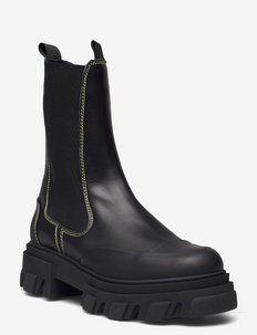 Calf Leather - chelsea støvler - black