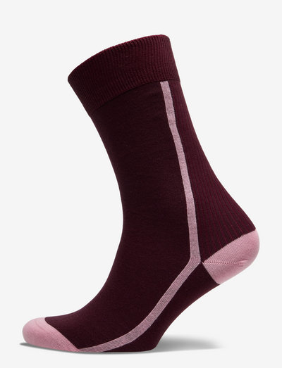 Cotton Blend - regular socks - burgundy