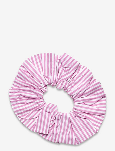 Stripe Cotton - scrunchies - moonlight mauve