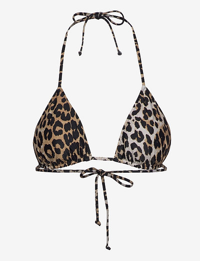 Recycled Printed Core - triangle bikinis - leopard