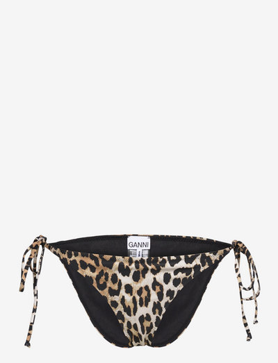 Recycled Printed Core - side tie bikinis - leopard