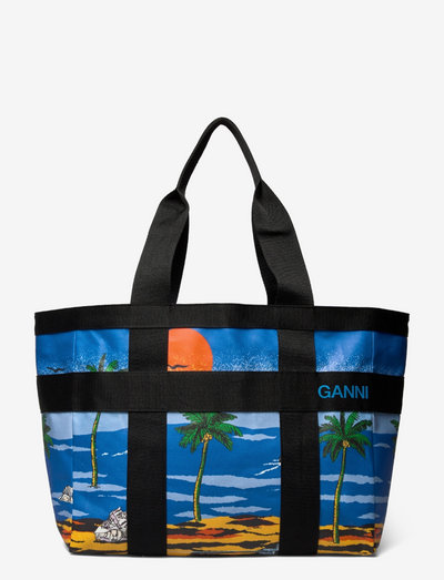 Coated Canvas Bag - tote bags - palm beach cloisonne