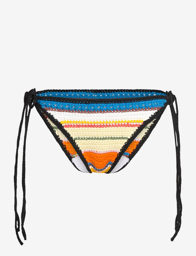 Crochet Swimwear - side tie bikinier - beach stripe multi