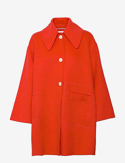 Wool Wide Collar Coat - manteaux en laine - orangedotcom