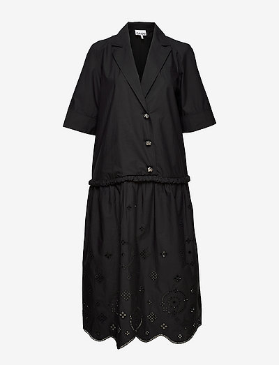 Broderie Anglaise Blazer Dress - summer dresses - black