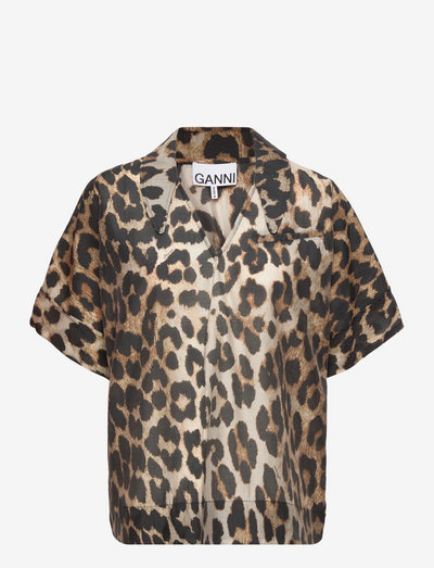Sheer Voile Shirt - denimskjorter - maxi leopard