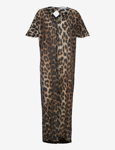 Sheer Voile Long Dress - summer dresses - maxi leopard