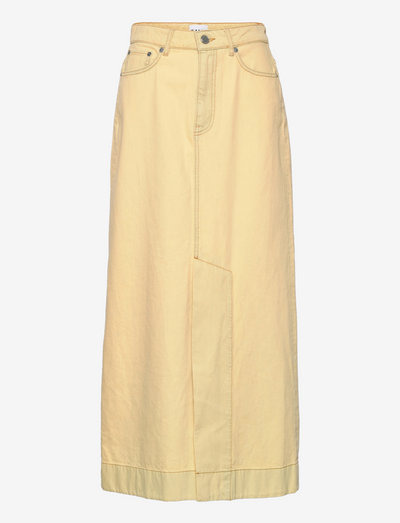 Overdyed Bleach Maxi Skirt - midi skirts - rutabaga