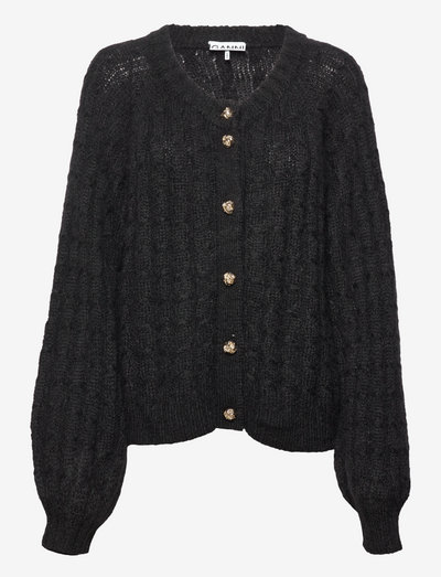 Cable Cardigan - gilets - black
