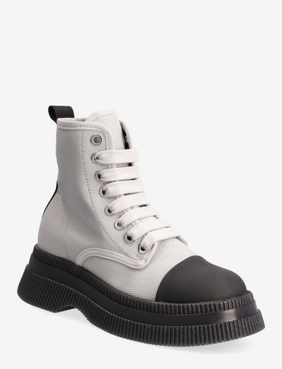 Creepers Textile Lace Up Boot - høje sneakers - egret