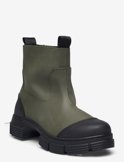Recycled Rubber Tubular Boot - flat ankle boots - kalamata
