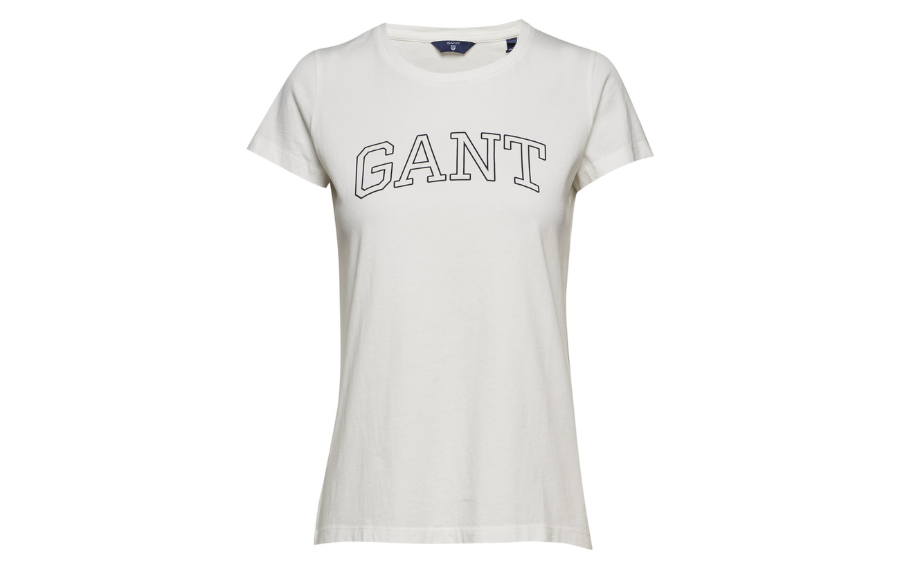 Capsleeve Gant Logo Coton T Arch Eggshell 100 shirt OEa4qfTEw