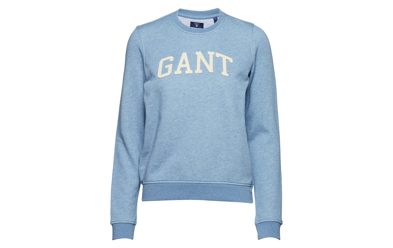 Grey Melange Logo Arch Polyester Sweat Gant O1 10 90 Coton Rgwvqn7xI