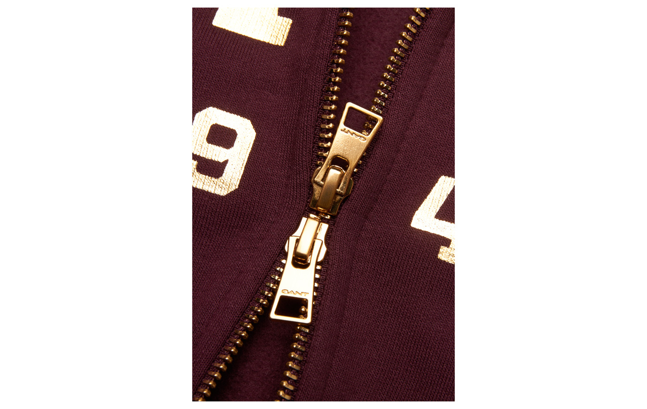 80 Gant Hoodie O2 Zip 20 Coton Fig Full Giving Gift Polyester Purple zqzfTXxrw