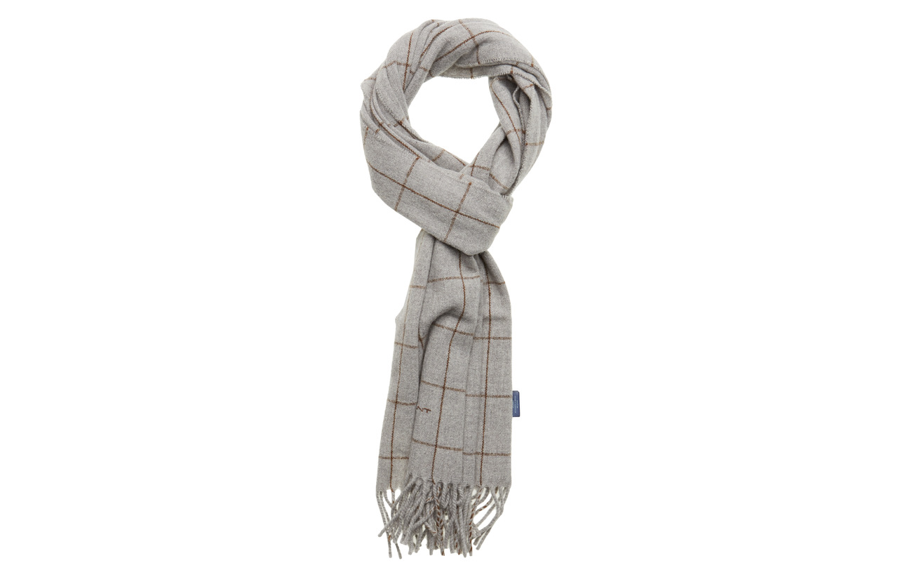 MelangeGant Scarflight Grey Grey Wool Wool Scarflight MelangeGant O2Windowpane O2Windowpane ukZiTOPX