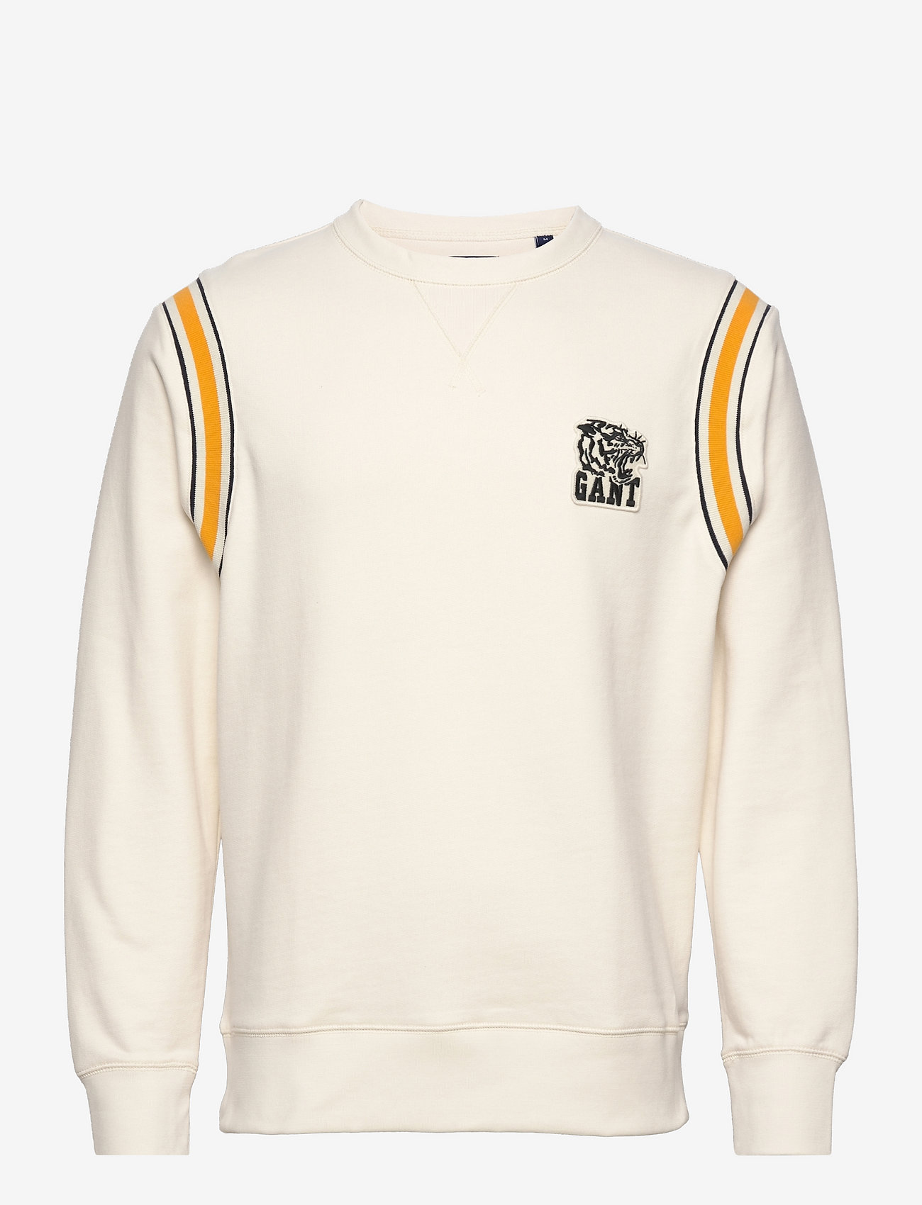 GANT - D2. TIGER BADGE C-NECK SWEAT - sweatshirts - cream - 0