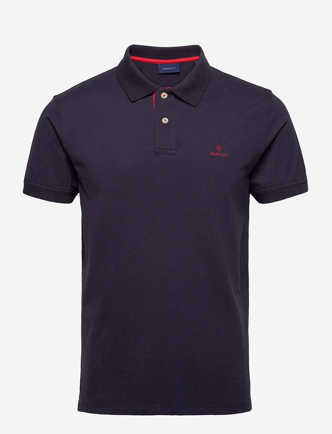 GANT Contrast Collar Pique Ss Rugger 