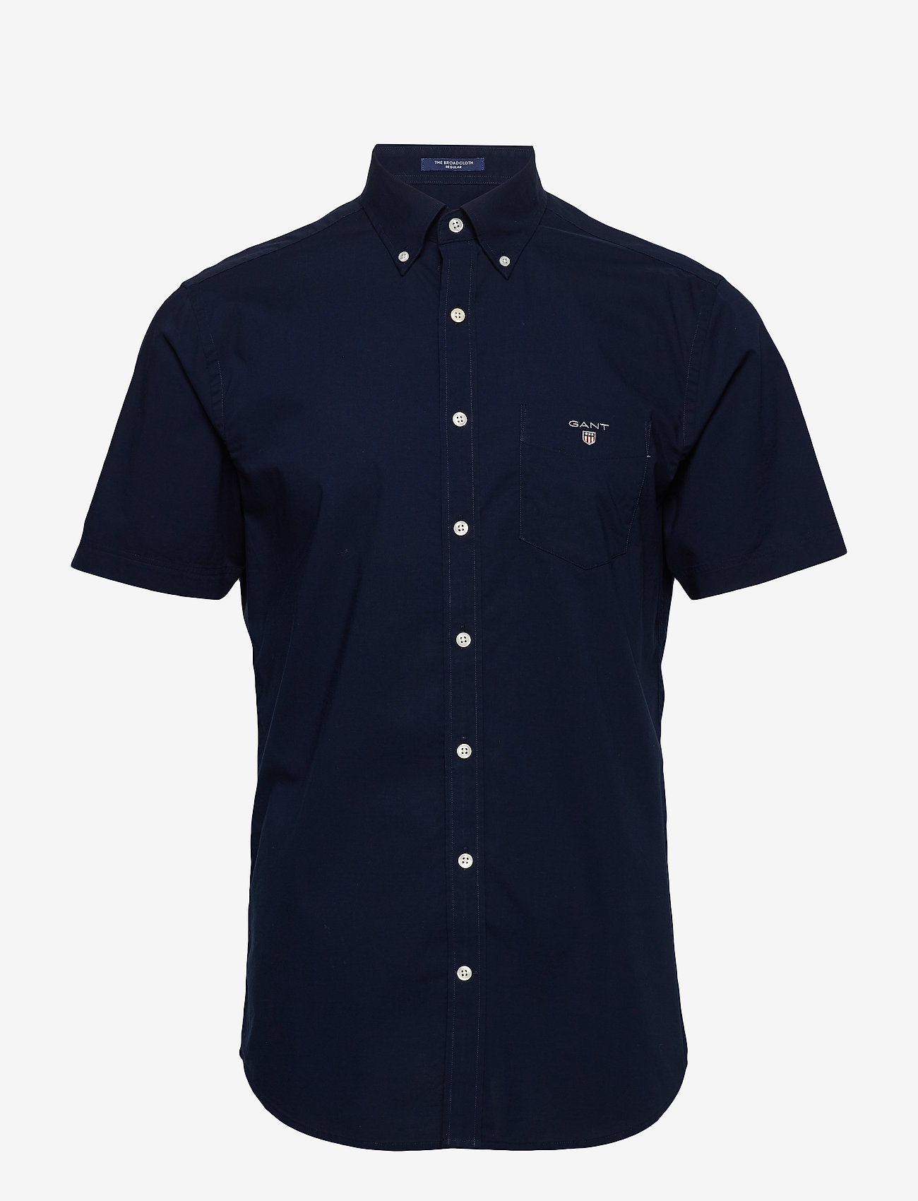 The Broadcloth Reg Ss Bd (Marine) (807.50 kr) Gant Marine Shirt Reg Gant Dress-skjorter - Herreklær er billig