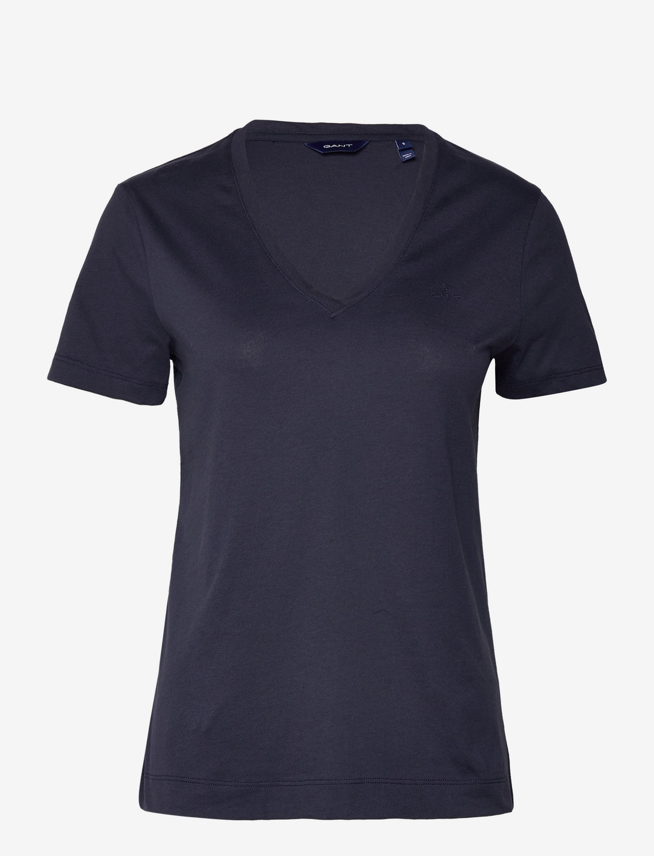 GANT - ORIGINAL V-NECK SS T-SHIRT - t-shirts - evening blue - 0