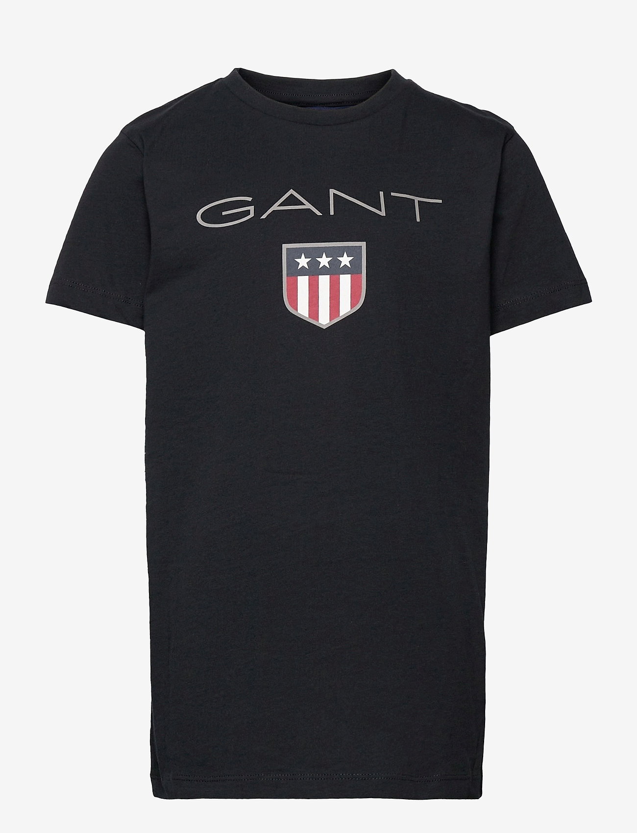 GANT - GANT SHIELD SS T-SHIRT - pattern short-sleeved t-shirt - black - 0