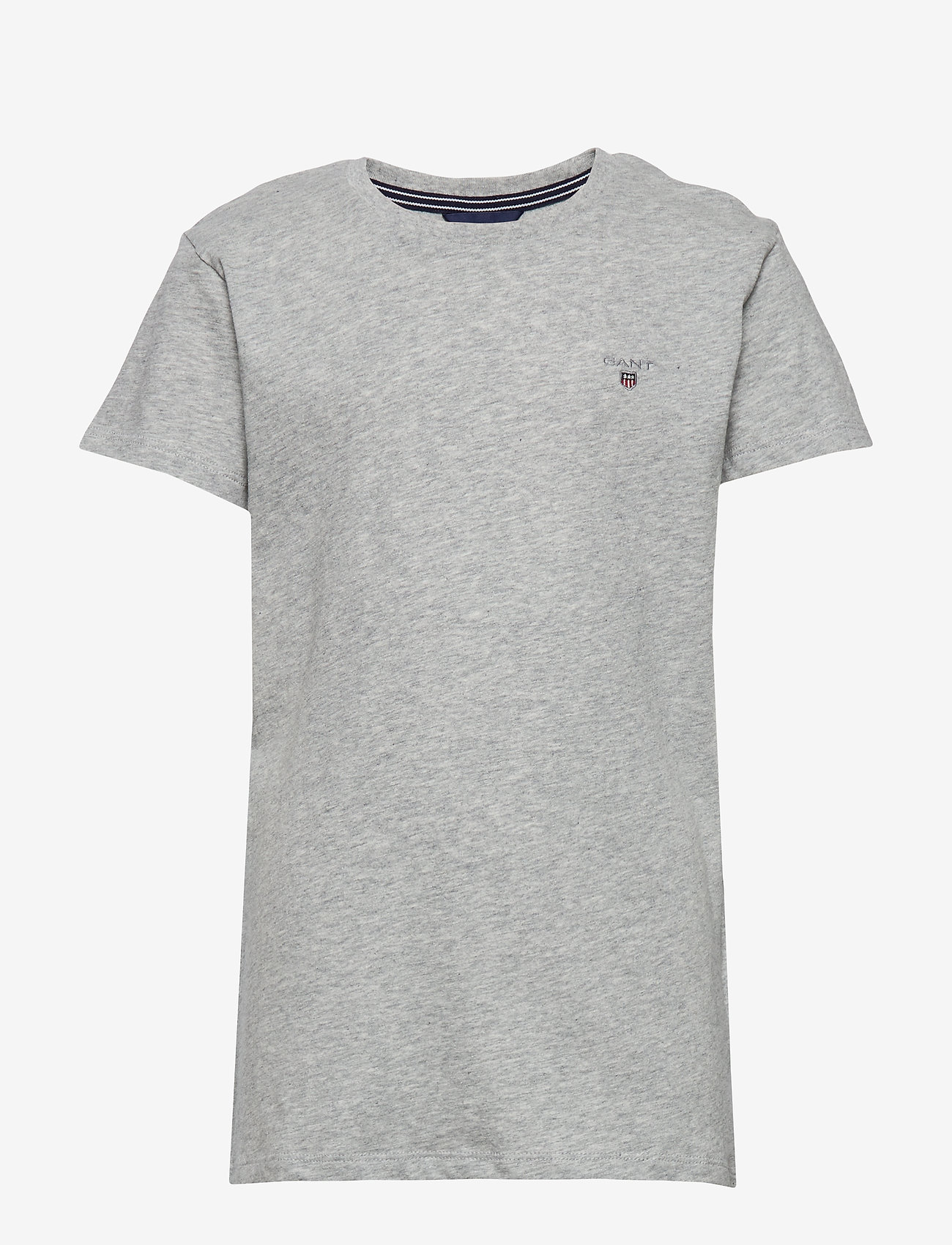 GANT - THE ORIGINAL SS T-SHIRT - t-shirt uni à manches courtes - light grey melange - 0