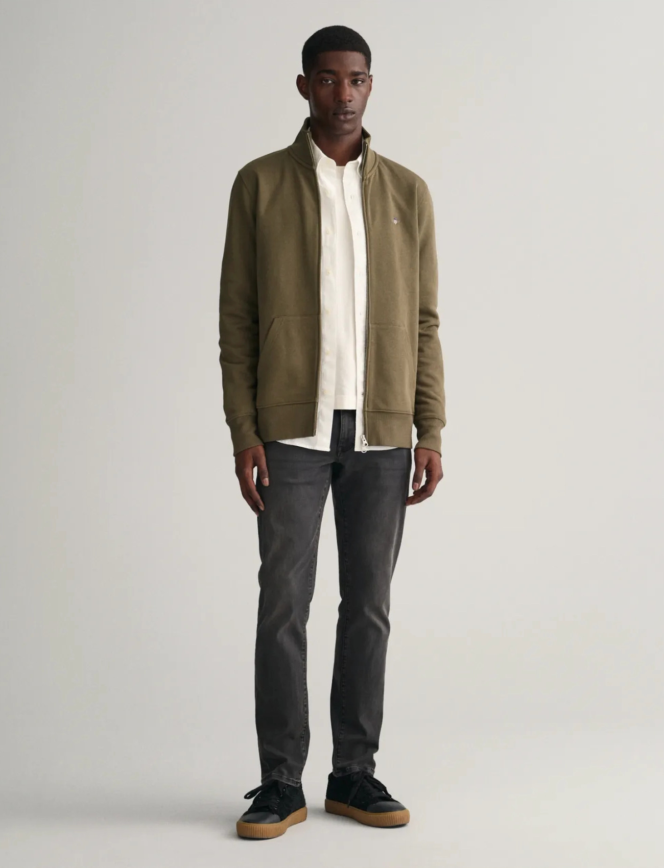 GANT Extra Slim Active Rec Blk Jeans, 32 x 32, Grey, Jeans > Smalle, Herre