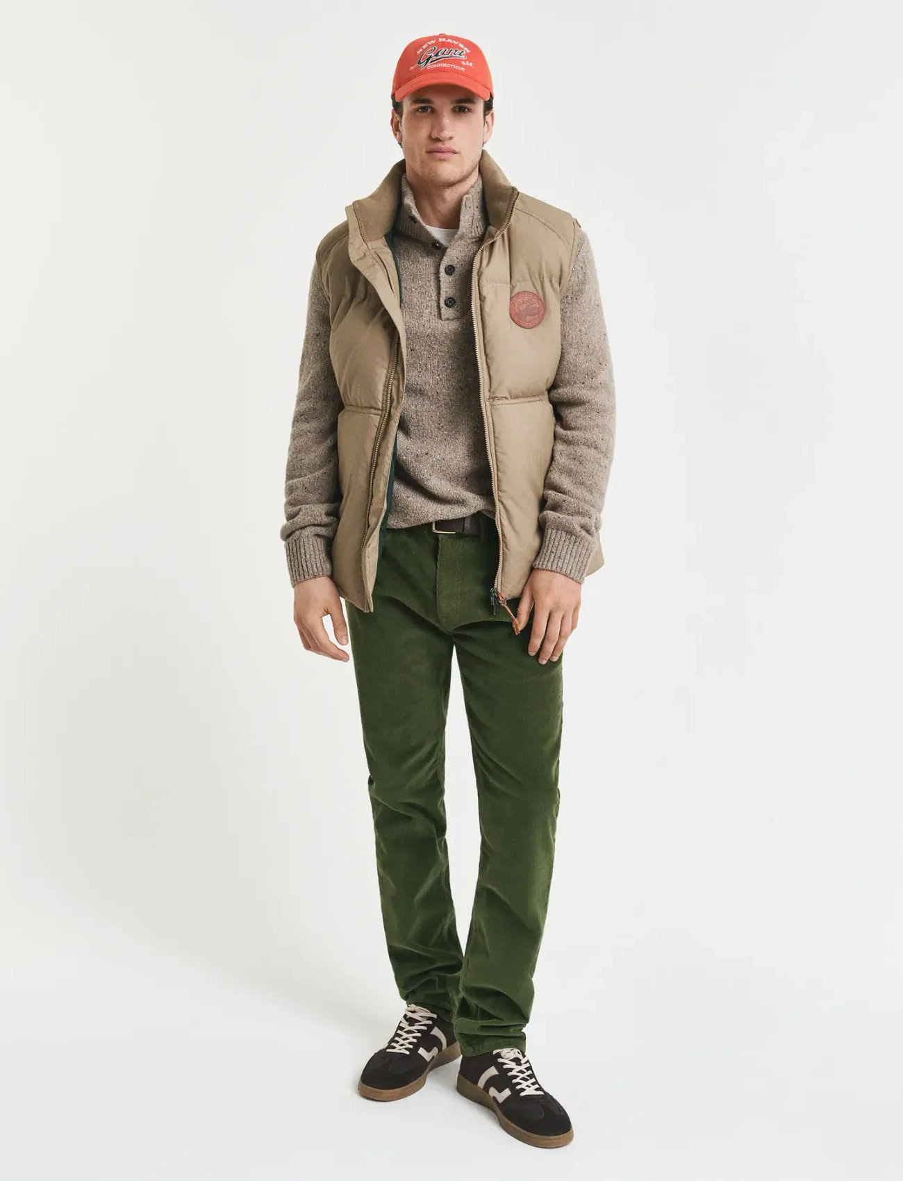 GANT Reg Cord Jeans, 29 x 32, Green, Jeans > Almindelige, Herre