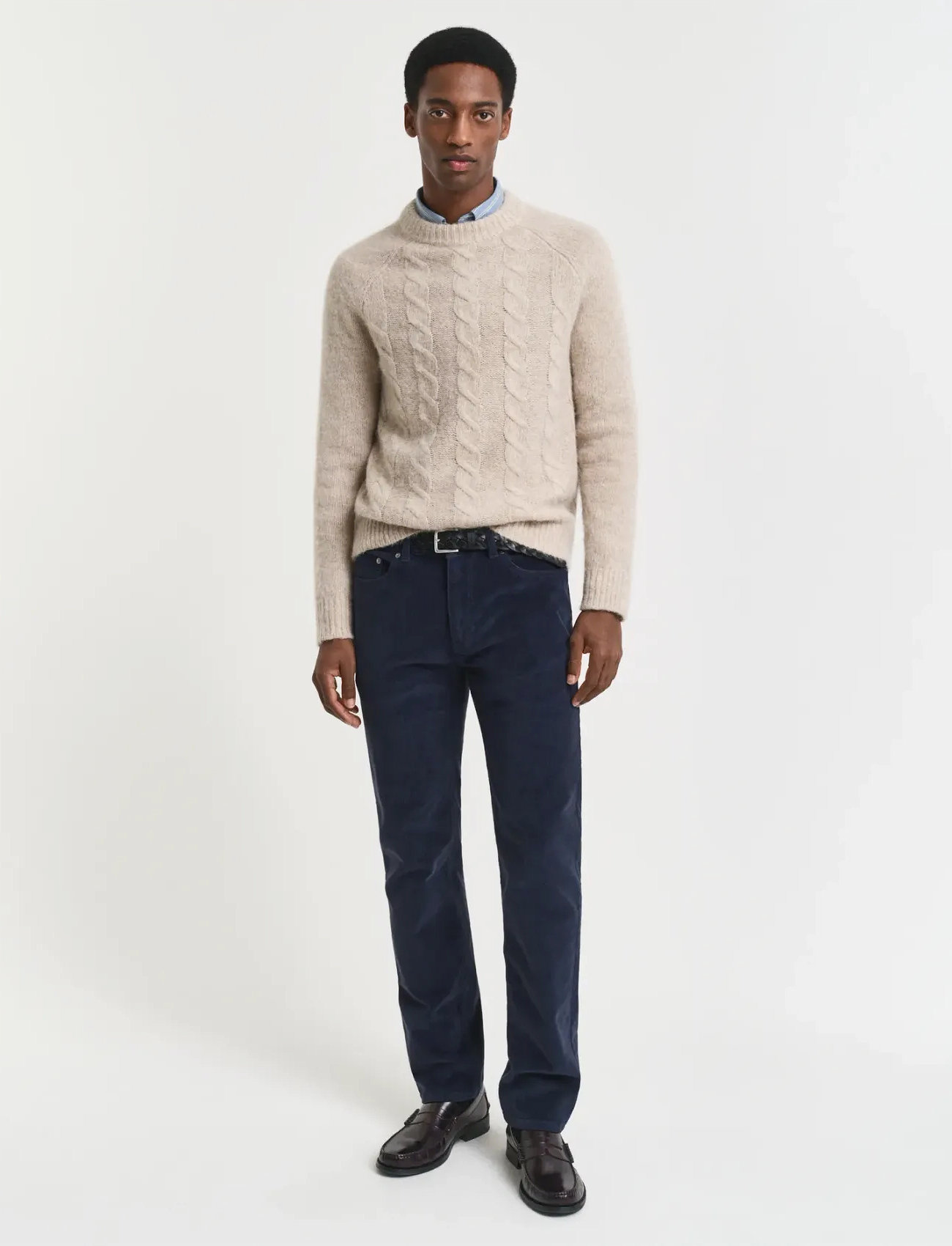 GANT Reg Cord Jeans, 32 x 32, Navy, Jeans > Almindelige, Herre
