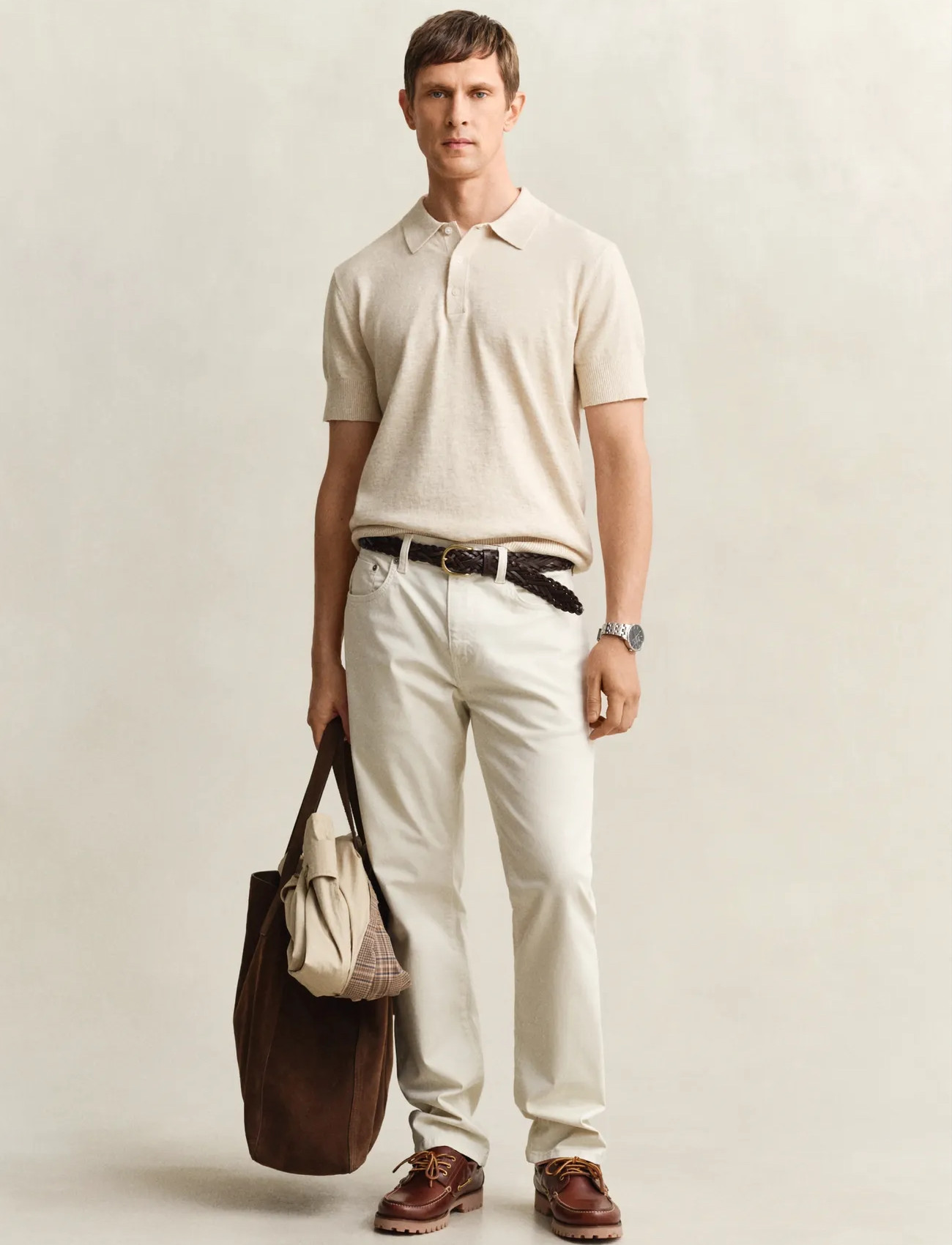 GANT Reg Desert Jeans, 34 x 32, Cream, Jeans > Almindelige, Herre