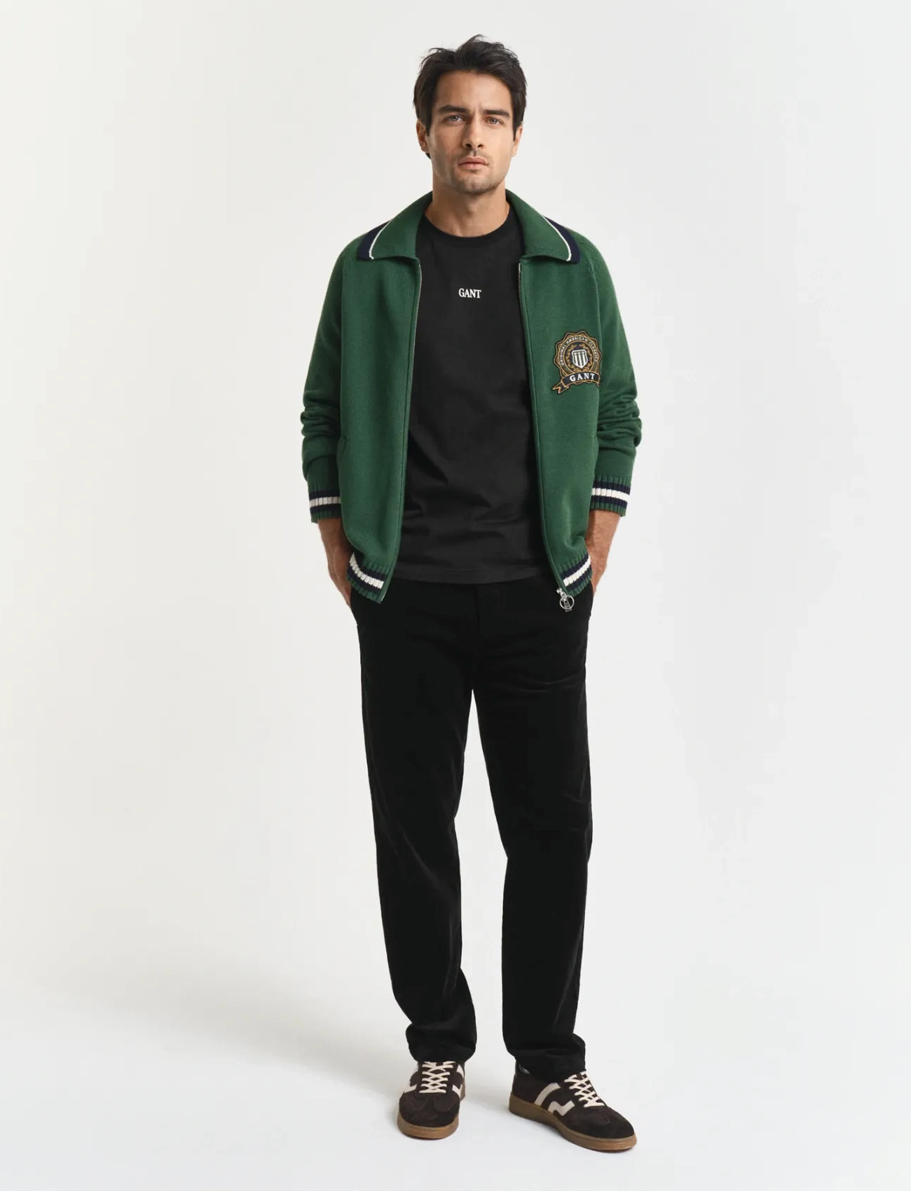 GANT Regular Cord Chinos, 34 x 34, Black, Bukser > Chinos, Herre