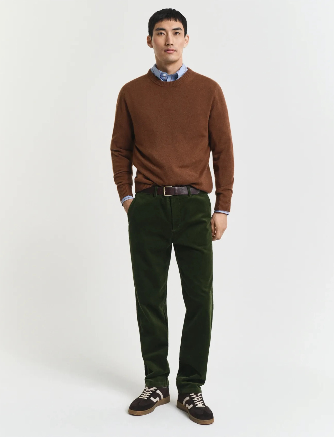 GANT Regular Cord Chinos, 42 x 32, Green, Bukser > Chinos, Herre