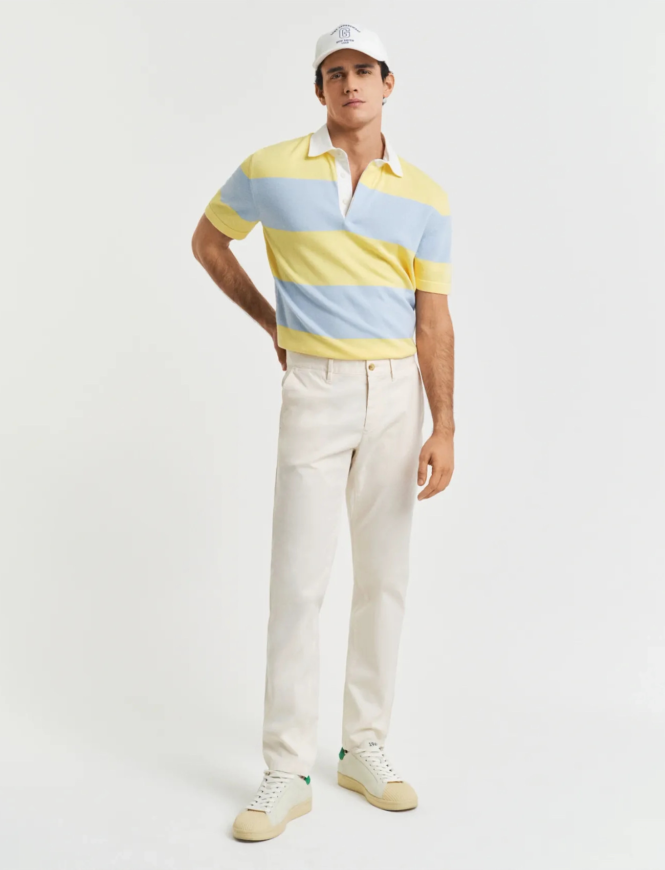 GANT Slim Sunfaded Chinos, 34 x 34, White, Bukser > Chinos, Herre