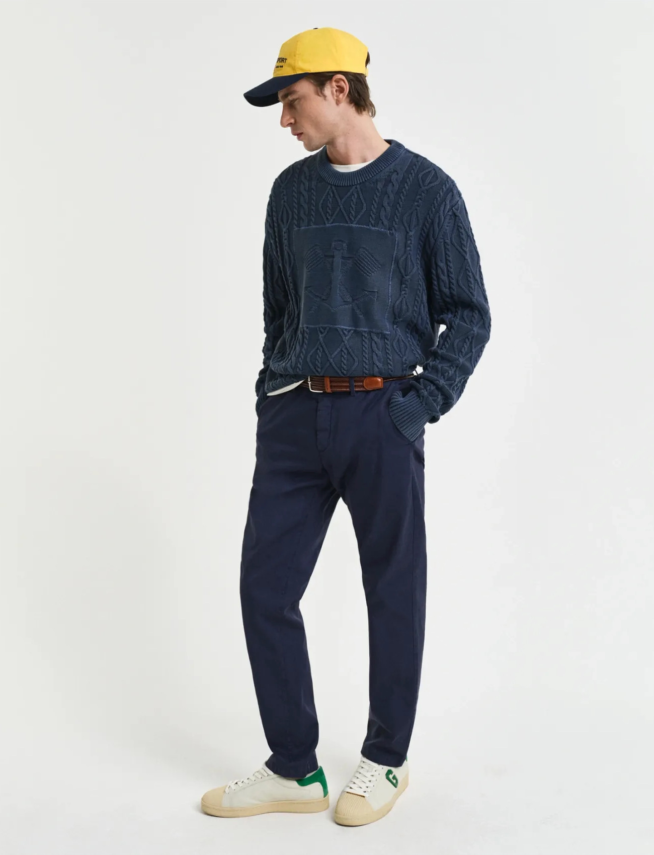 GANT Slim Sunfaded Chinos, 30 x 32, Navy, Bukser > Chinos, Herre