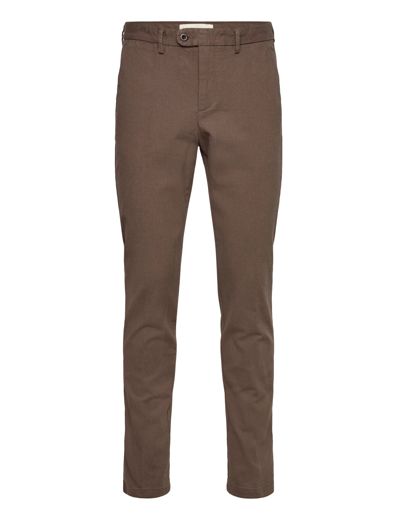 GANT Slim Baumwolle Herringbone Hosen Braun - 36x32 - Herren