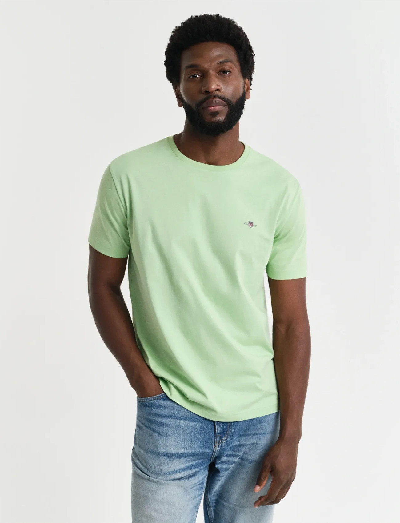 GANT Graphic T-Shirt, XL, Green, T-Shirts > Kortærmede, Herre